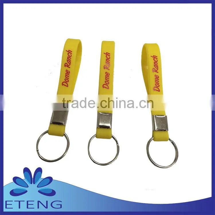 Promotion gifts custom printed silicone keyring