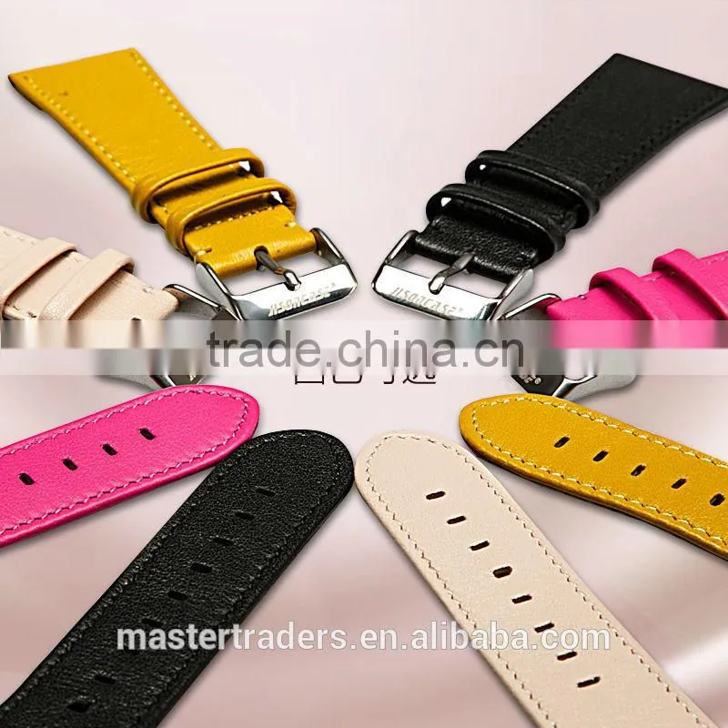 Original Jisoncase Genuine Leather Watch Band 38MM Buckle Watch Strap For Apple Watch MT-3409