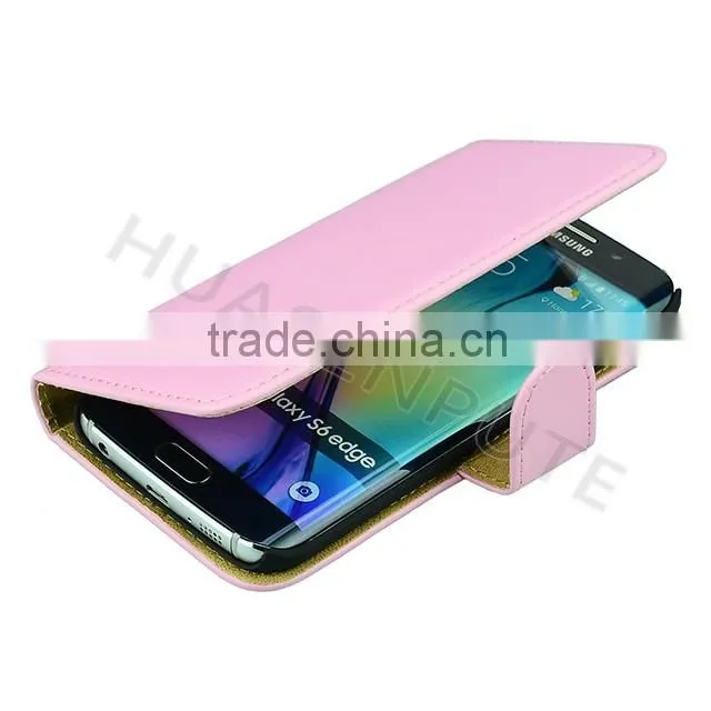 New! Flip PU Wallet Leather Case Cover For Samsung Galaxy S6 Edge Wallet Leather Case