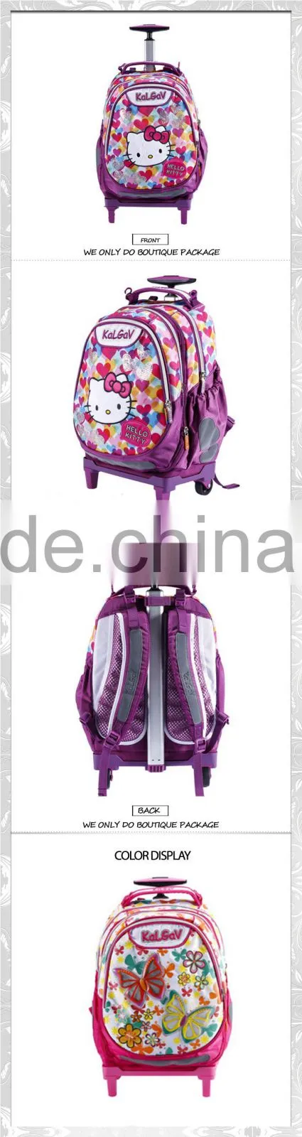 cool cute trolley backpack school trolley bag for girls