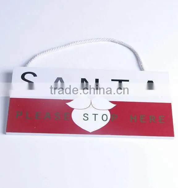 2014 new design square shaped Christmas theme hang plaque