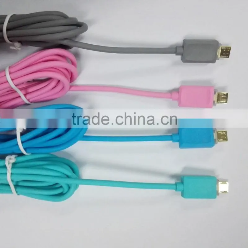 Bulk price For Samsung Fashion Smart Changing Light LED reversible USB Cable