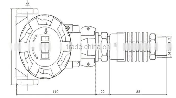 DPT531 high temperature sensor, air, oil, water, hydraulic pressure transmitter, pressure measuring instruments