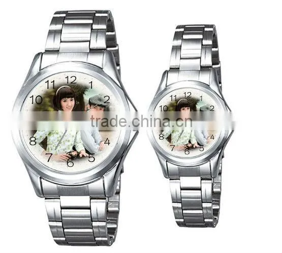 Alloy case couple watches with DIY dials