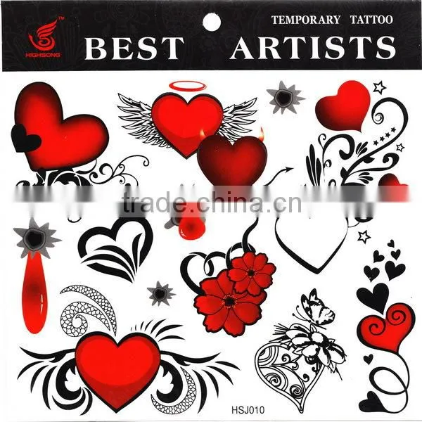 non-toxic body temporary tattoo sticker/Professional OEM&ODM tattoo sticker