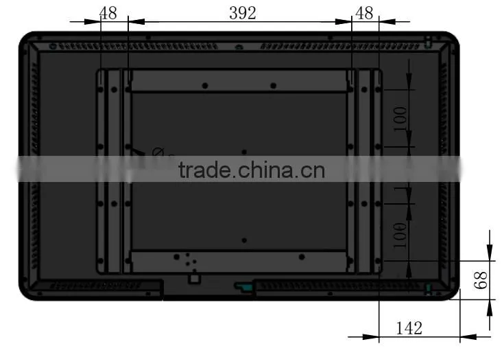 32 inch wall mount android LCD display screen touch optional