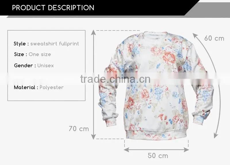 women's hoodies sweatshirt quality 3d digital print fullprint crewneck sweatshirt spring autumn unisex custom oversized pullover