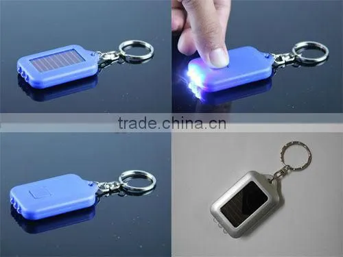 small solar flashlight torch 3 led keyring light