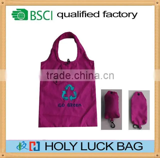Wholesale 2016 new fashion rpet polyester bag hot sale easy carring bags