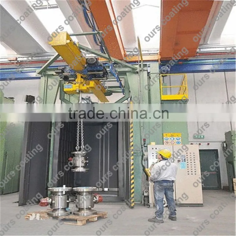 wet sandblasting cabinet, Cast steel shot blasting machine for coating line