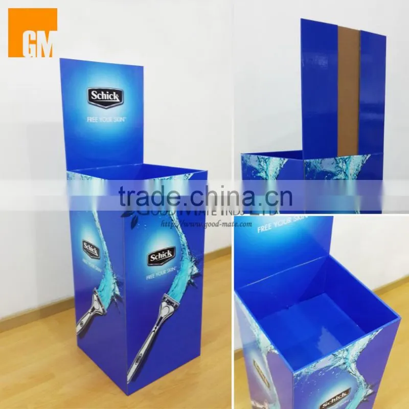 China supplier new product floor cardboard paper display stand with hooks