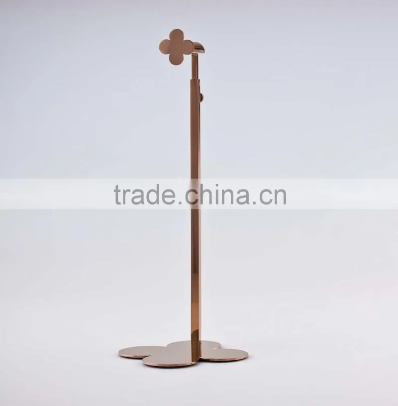 Metal fancy woman handbag stand for handbag stand