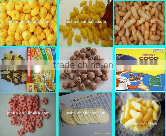 Automatic machine to make puff corn snacks