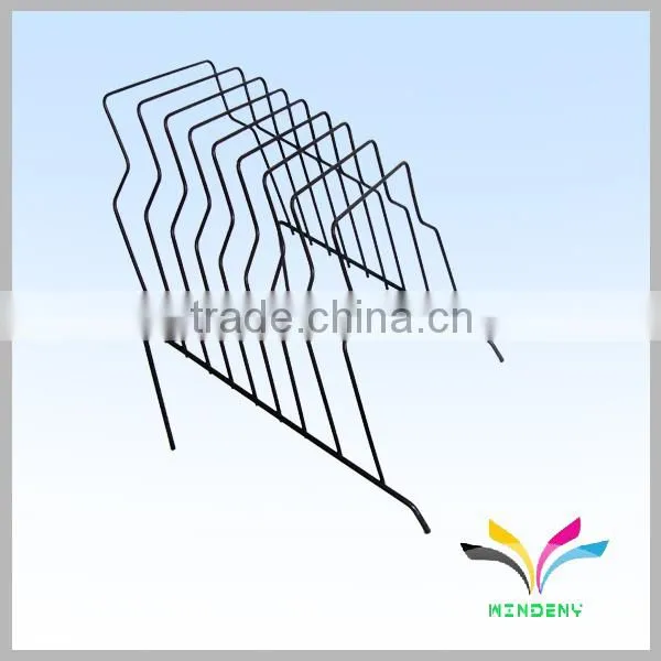 High quality north market hot sale black metal wire magazine stand