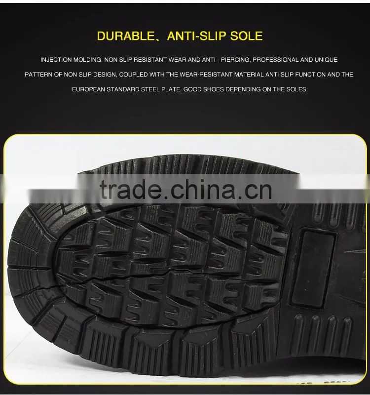 Safety Shoes rubber sole,leather work safety boots,safety toe safety shoes