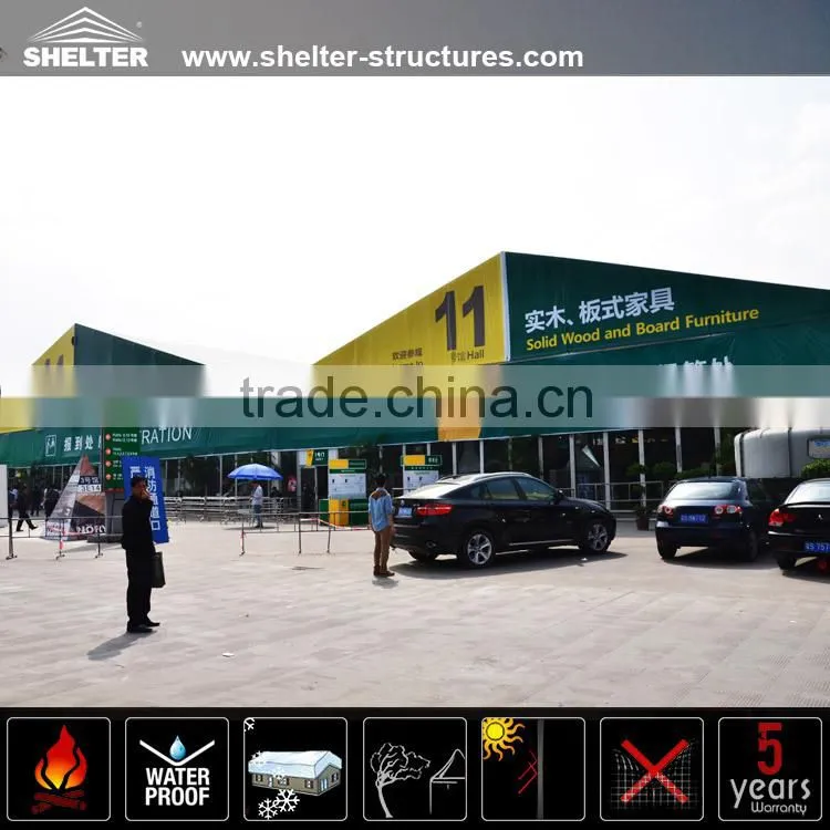 A shaped cost-effective furniture tent for event