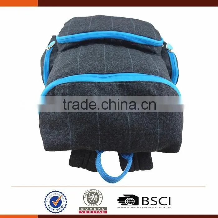 Customizable Plain Cotton Square Backpack College Bag