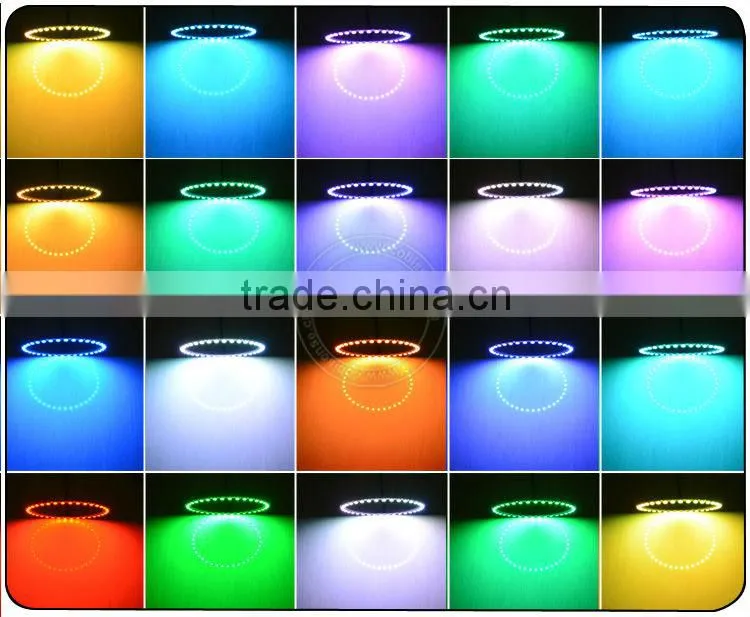 2015 hot sale 130mm Epistar chips DC12V 5050 smd Black PCB full circle anegel eyes auto parts for jeep cherokee
