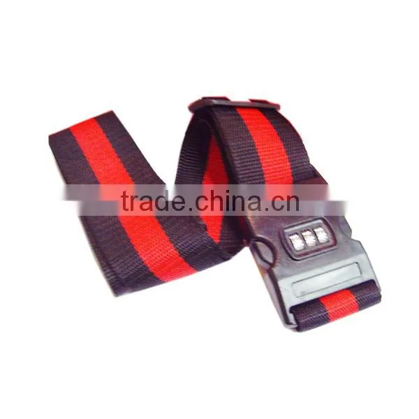 Security high quality PP luggage strap with combination lock