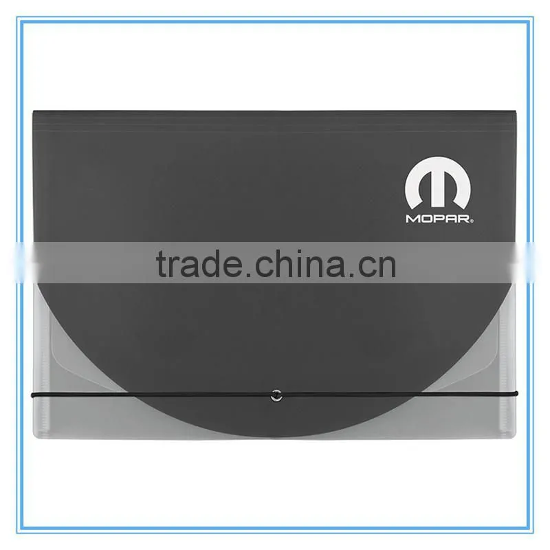 High quality customized plastic file folder with string