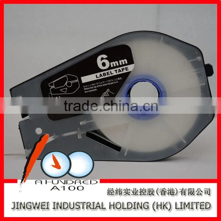 CH-1106 6mm white label tape cable id label for cable id printer mk2500