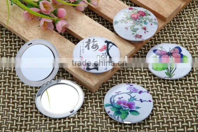 compact cosmetic mirror with logo imprint for promotional