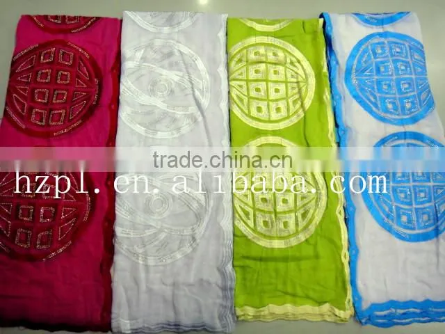 2016 High quality african muslim scarf /embroidered silk scarf/shawl scarf (TJ0186)