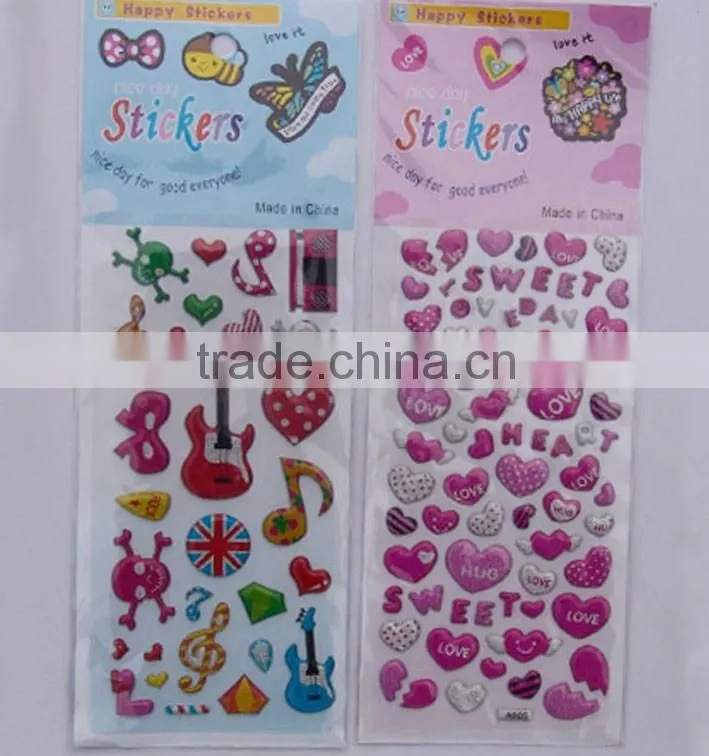 interesting room decoration sticker,puffy sticker,kids gift 3d foam sticker
