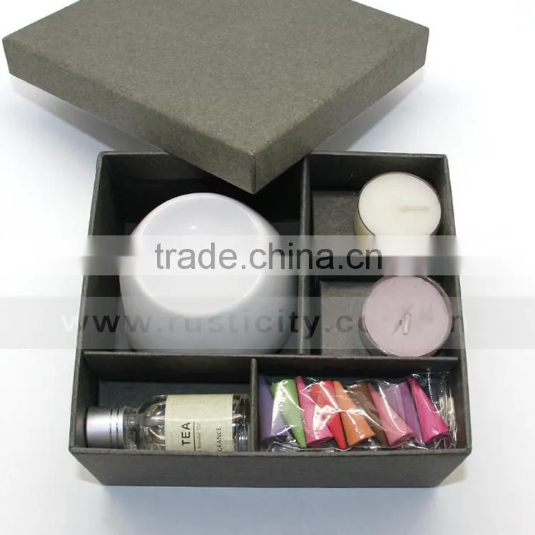 Holiday ceramic oil burner with scented candls