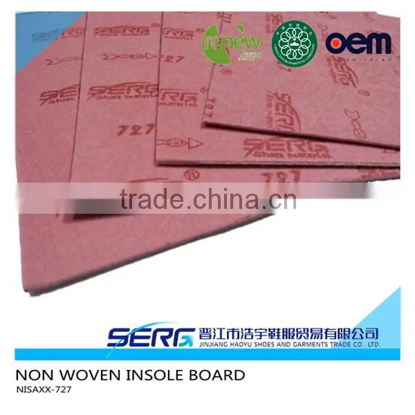 0.7-4.0mm hard felt nonwoven insole board for shoes