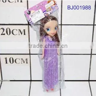 Cute fashion princess doll plastic musical little barbiee girl