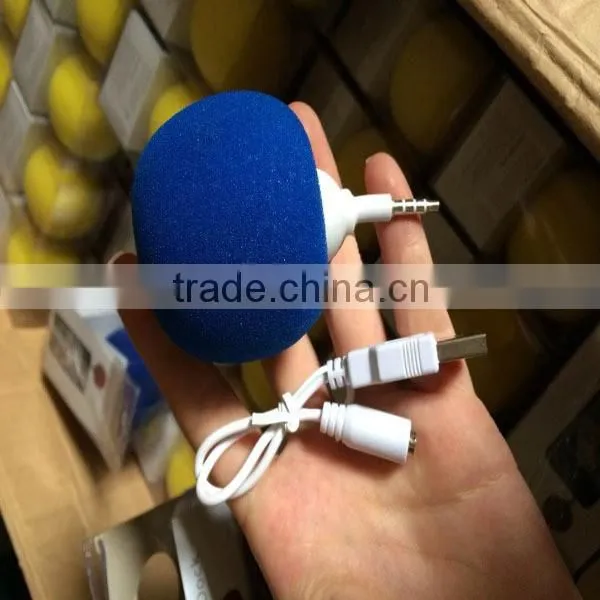 Super Mini Audio Sponge Ball Music Speaker 3.5mm Audio Jack