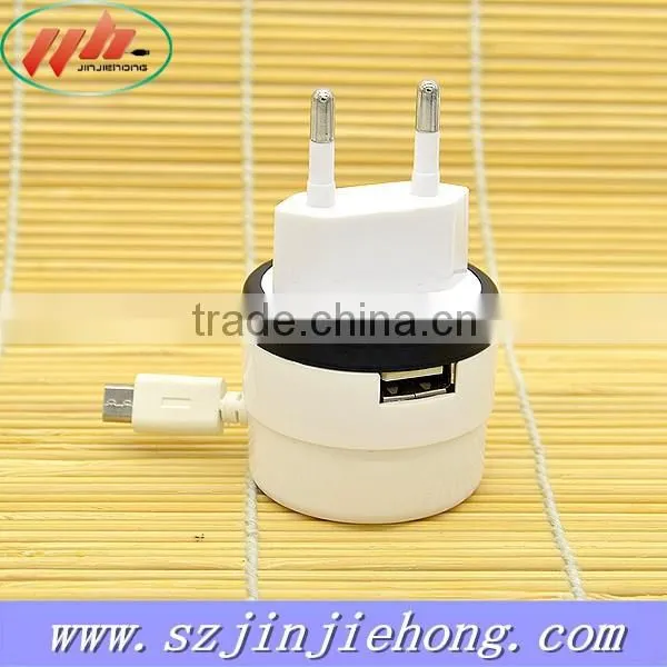 Small Order acceptable 5V 2A reasonable price Single usb port travel charger cable EU plug