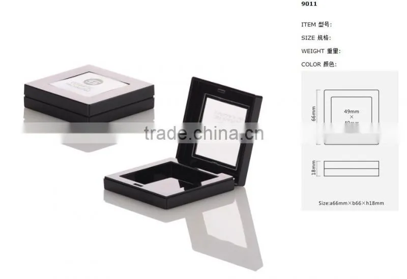 Custom sqaure foundation make up compact container / case / packaging / packing with window