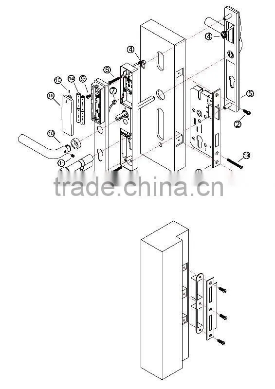 E3061Z Economic RF Card Hotel Lock With European design