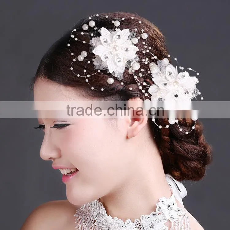 white flower ladies fancy elite hair clips for haidresser