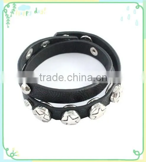 2015 PU DIY Button Bracelet .Star Button