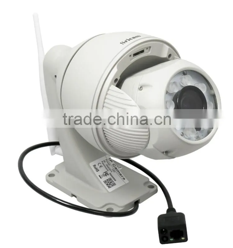 OEM/ODM Sricam SP008 p2p Pan tilt 128g IR 50 meter Speed Onvif full hd wireless ip ptz camera Dome security PTZ Camera