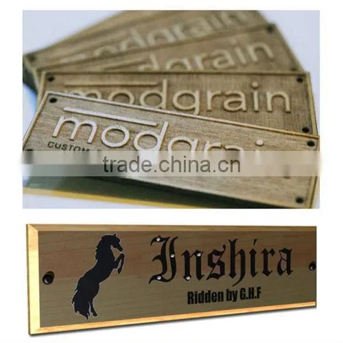 personalised metal brass any name stamping name plate/way door name /sign plates designs