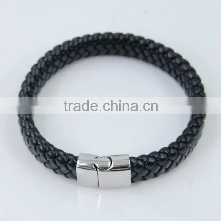 China Wholesale Real Leather And Luxury leather Bracelet For Men