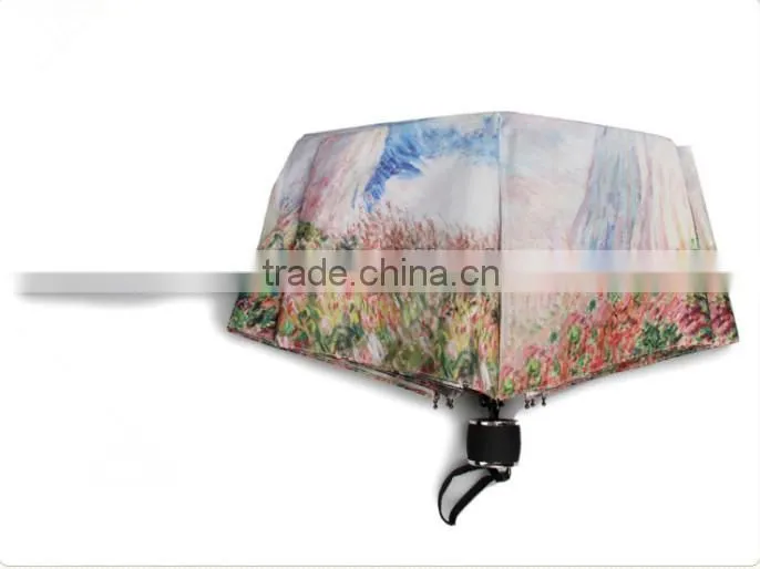 famous oil painting Hot Sale Promotion Folding Umbrella
