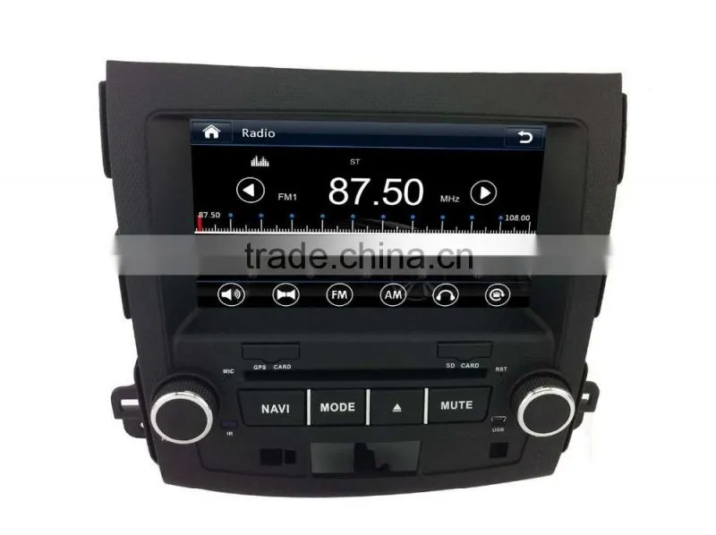 ZESTECH hot sale auto multimedia Car audio for mitsubishi outlander car audio player with GPS BT 3G DVD STEERING WHEEL CONTROL