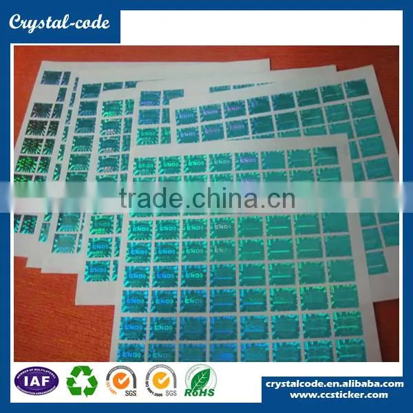 Encryption technology dot matrix glossy varnish hologram printing heat sensitive 3D hologram label