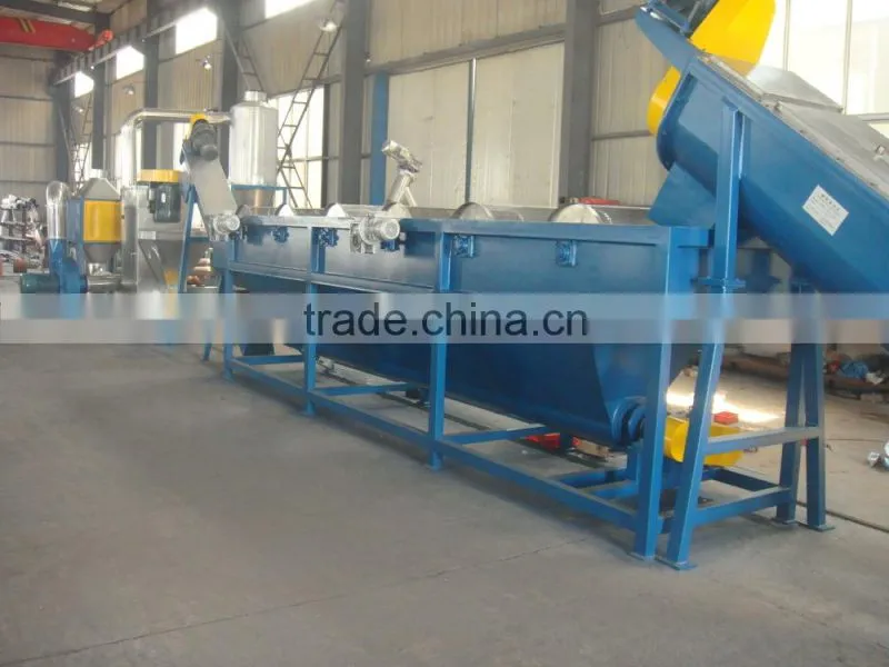 2014 new type complete PET bottle recycling line with hot washer