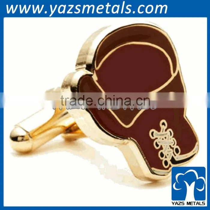 custom plating metal engrave 3D skull cufflinks manufacturer