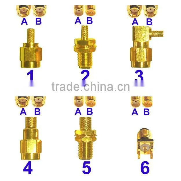 RG174 coaxial cable RF connector RP sma connector cable