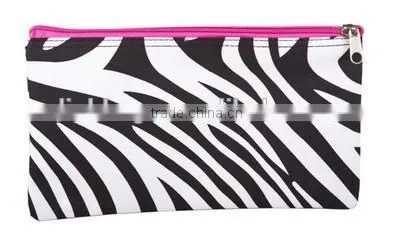 Zebra Hot Pink Cosmetic Makeup Bag Small