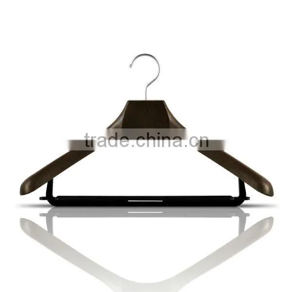 Plastic Jacket Hanger with Trousers Bar for Elegant Evening Dress