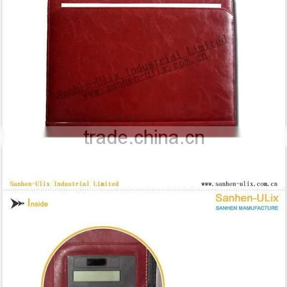 PU MATERIAL WRITING FOLDER WITH CALCULATOR