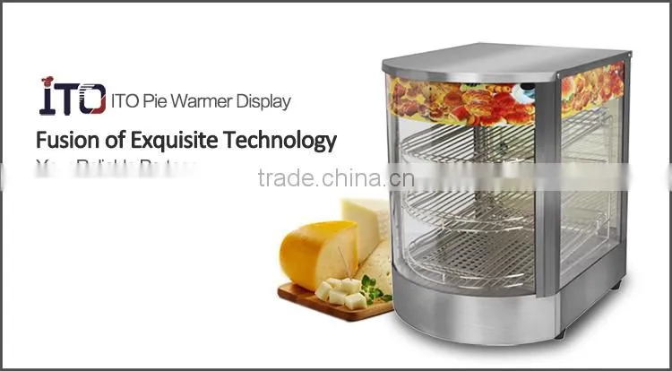 CI-1P Hot sell pie warmer/food warmer showcase /pie display warmer showcase commercial 3 layers